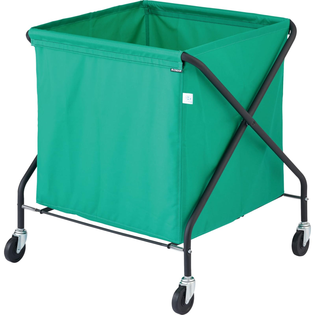 Yamazaki Sangyo 209392 CA936-300X-MB Condor Dust Cart V, Cloth Bag, for Commercial Use, Sorting, Collecting, Storage, Green, Width 26.8 x Depth 26.8 x Height 26.8 inches (68 cm) x Depth 26.8 inches