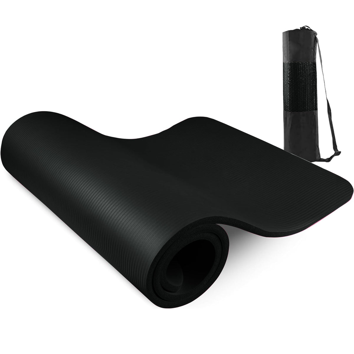 Yoga Mat, Thick 0.4 inch (10 mm), 0.6 inch (15 mm), AYO Training Mat, Thick, Wide, Exercise Mat, Stretching Mat, Fitness, Pilates, Muscle Training (Soundproof/Wide, Washable), For Yoga, Indoor,