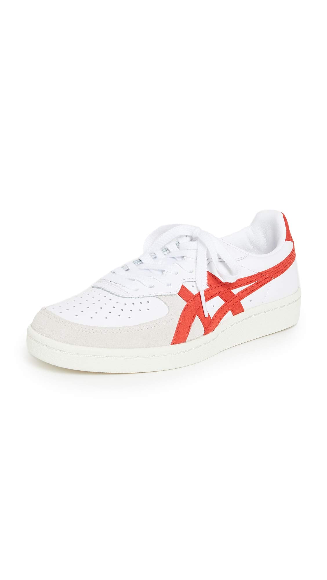 Onitsuka Tiger Unisex Sneaker, White Classic Red, 8 US Women