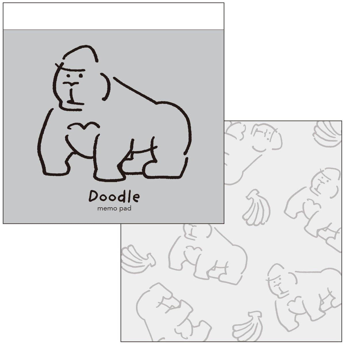 Elcom MMP-028 Memo Pad Square Notepad Doodle Gorilla