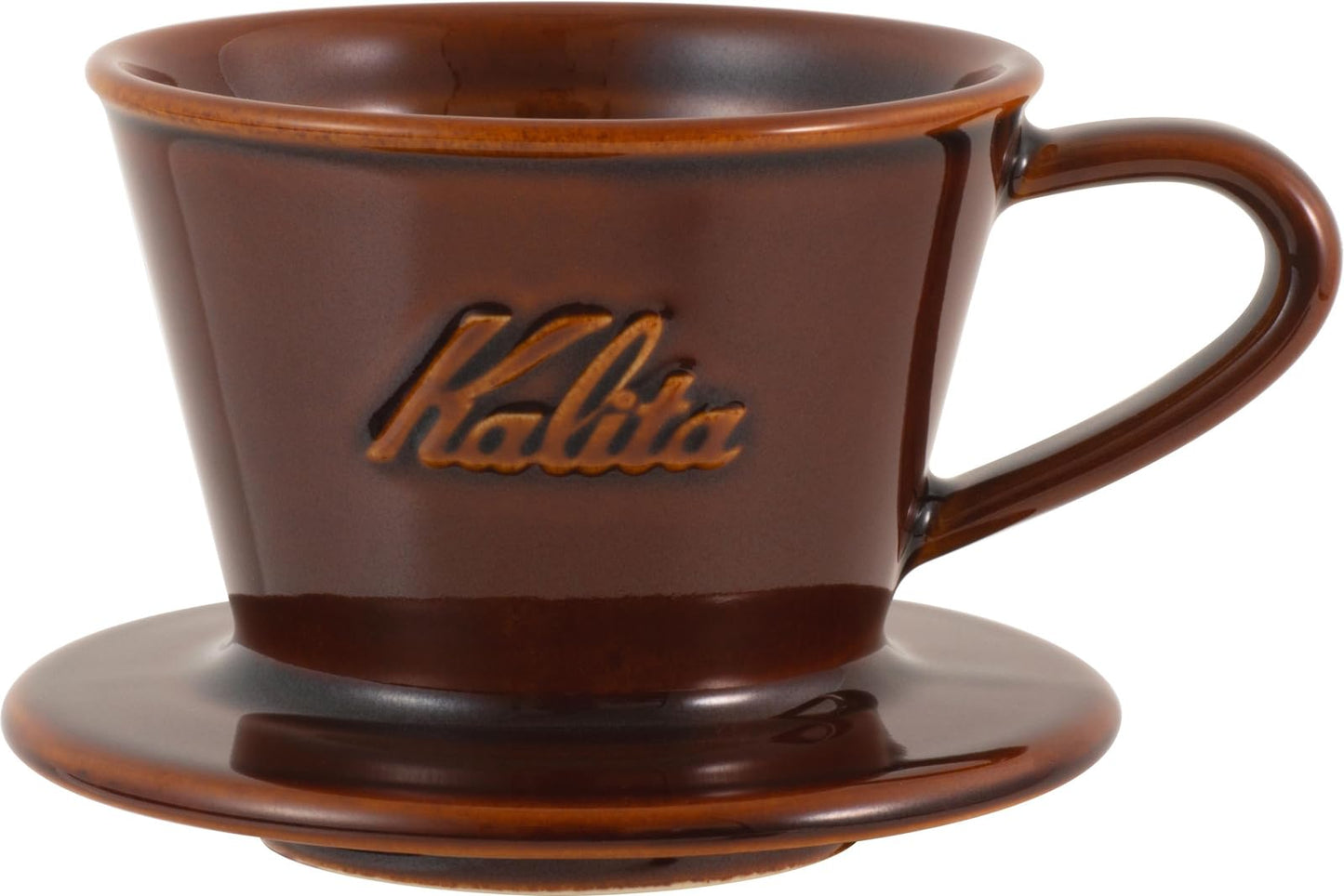 Kalita DACHI MI 155 Coffee Dripper, Mino Ware, High Heat Retention, Porcelain, For 1-2 People, Dachi MI 155 Dripper, Gloss Brown, #01113 Wave Series, Made in Japan, Drip Equipment, For 1 Person, 2