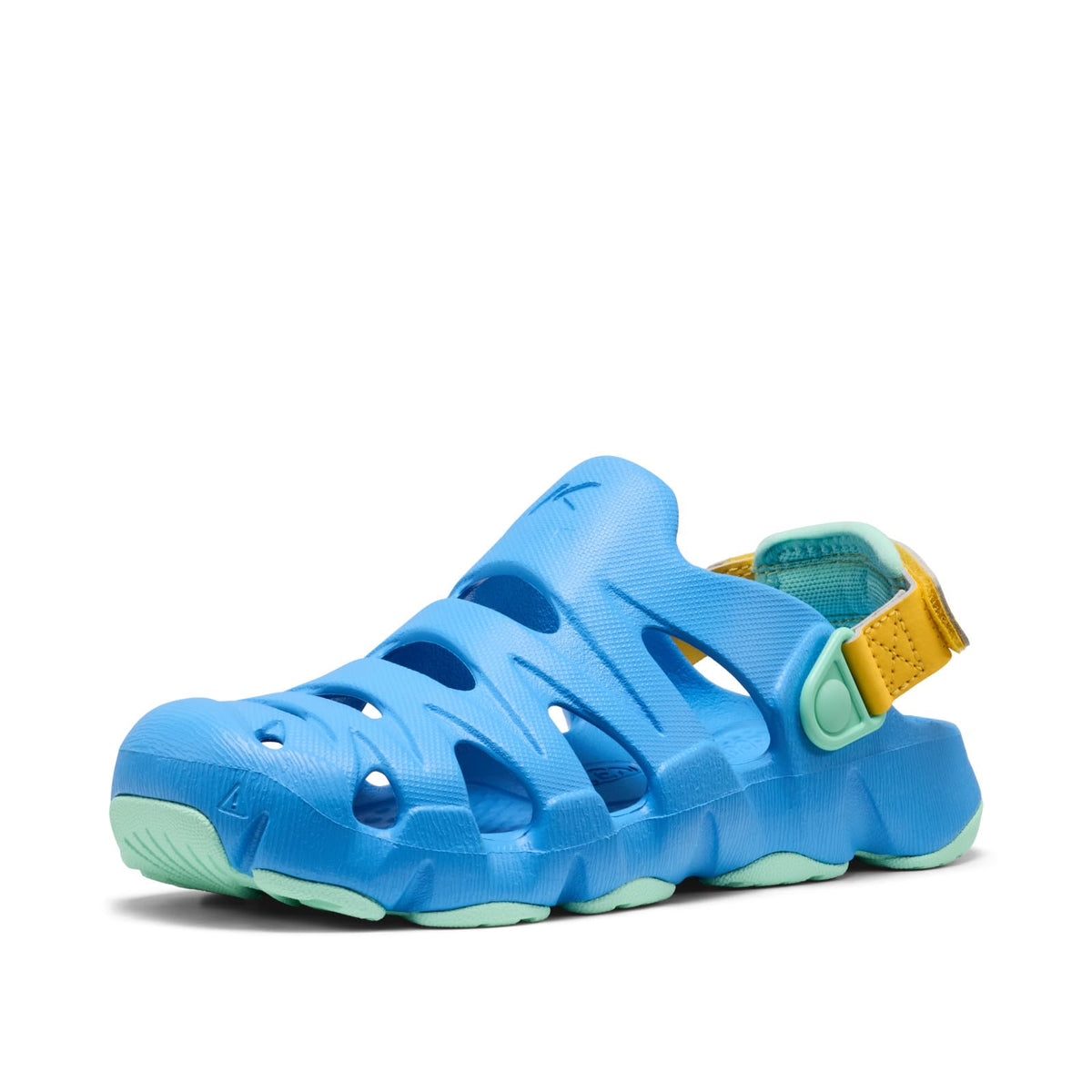 KEEN Unisex-Child Hyperflt Comfortable Slip On Lightweight Breathable Durable Sandals, Azure Blue/Daffodil, 7