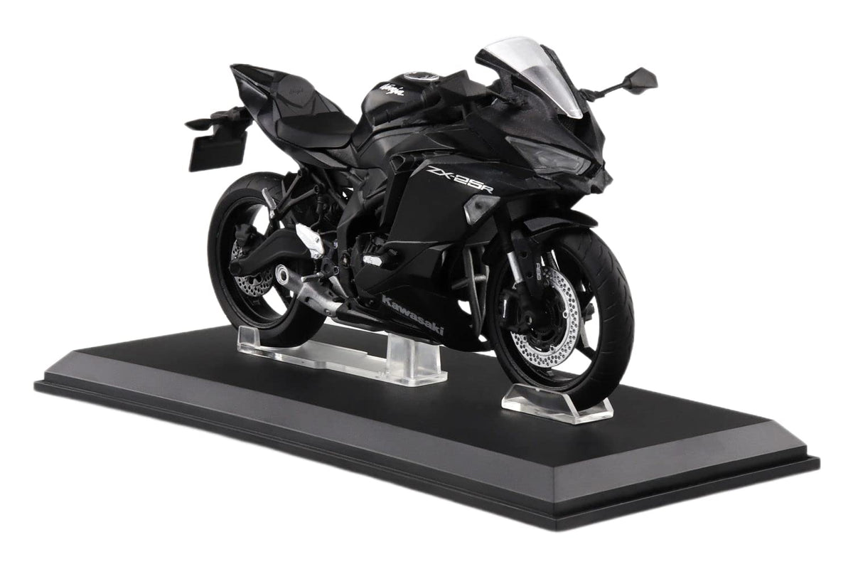 Aoshima Kawasaki Ninja ZX-25R (Metallic Spark Black) 1:12 Scale Diecast Bike