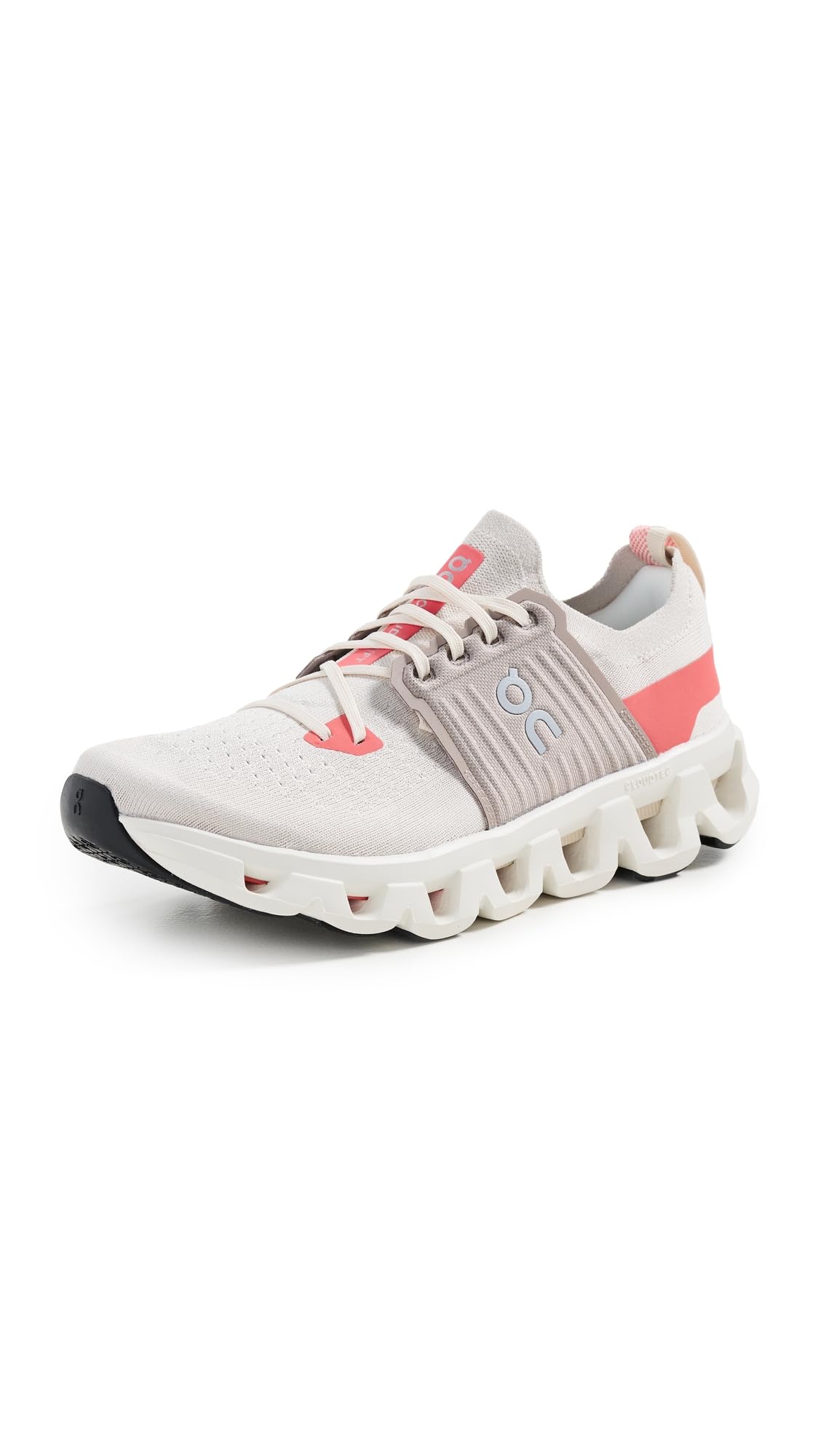 On Women's Cloudswift 4 Sneakers, Cream/Salmon, 6 Medium US