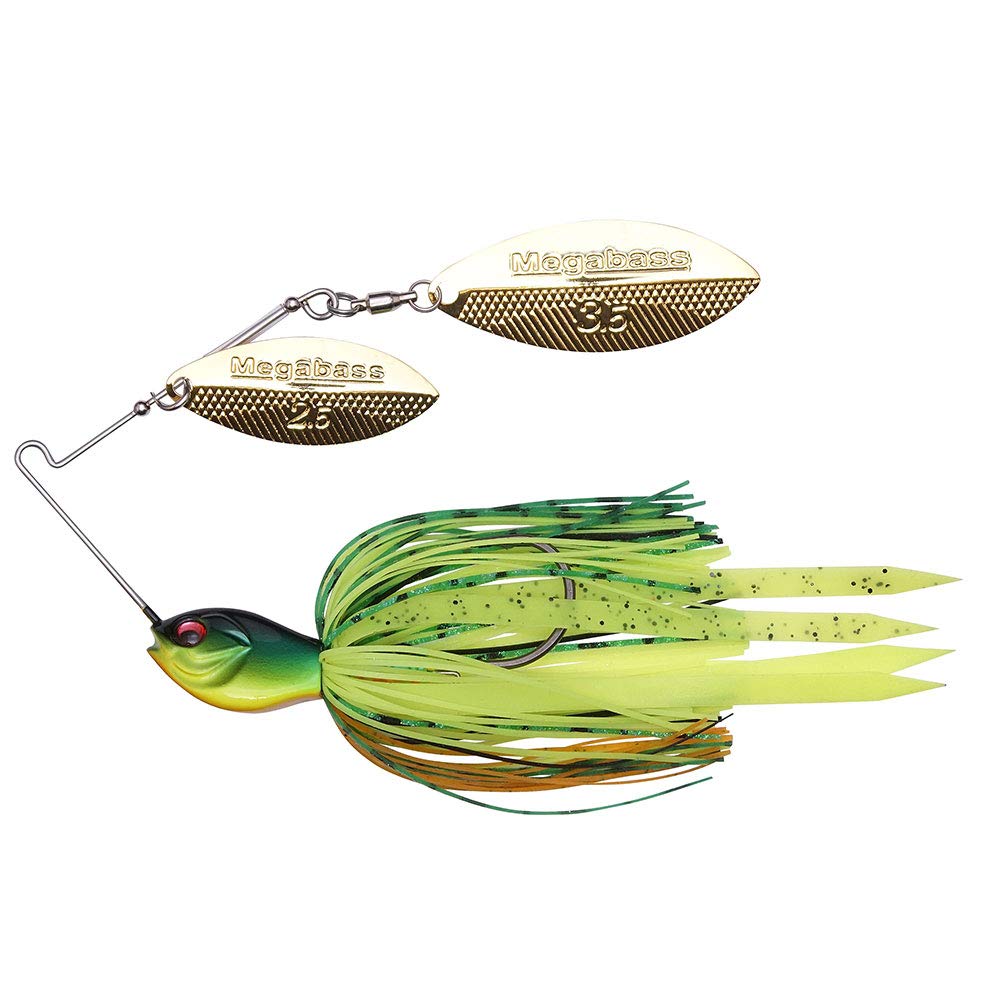 Megabass SV-3 Double Willow Spinnerbait - Hot Tiger, 3/8 oz