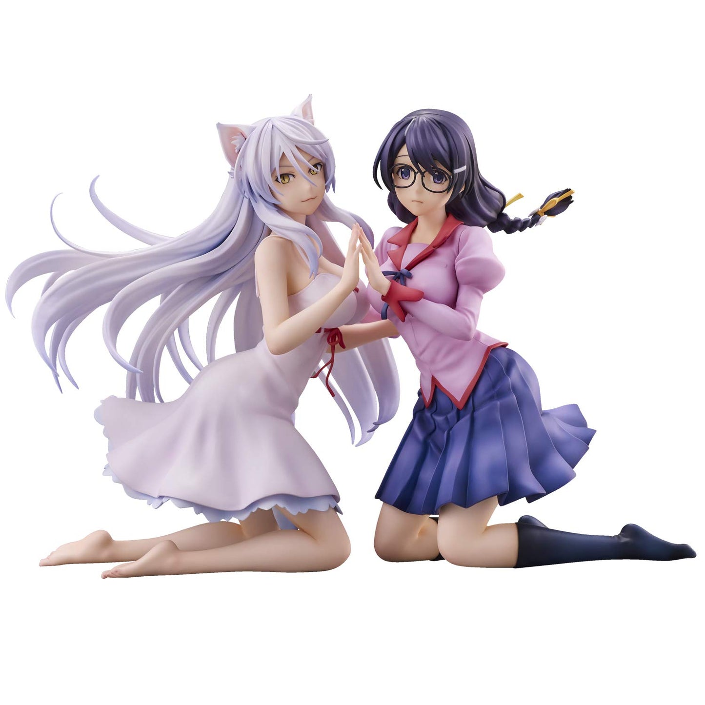 Union Creative-Nekomonogatari Tsubasa Hanekawa 2pk Set Complete Figure