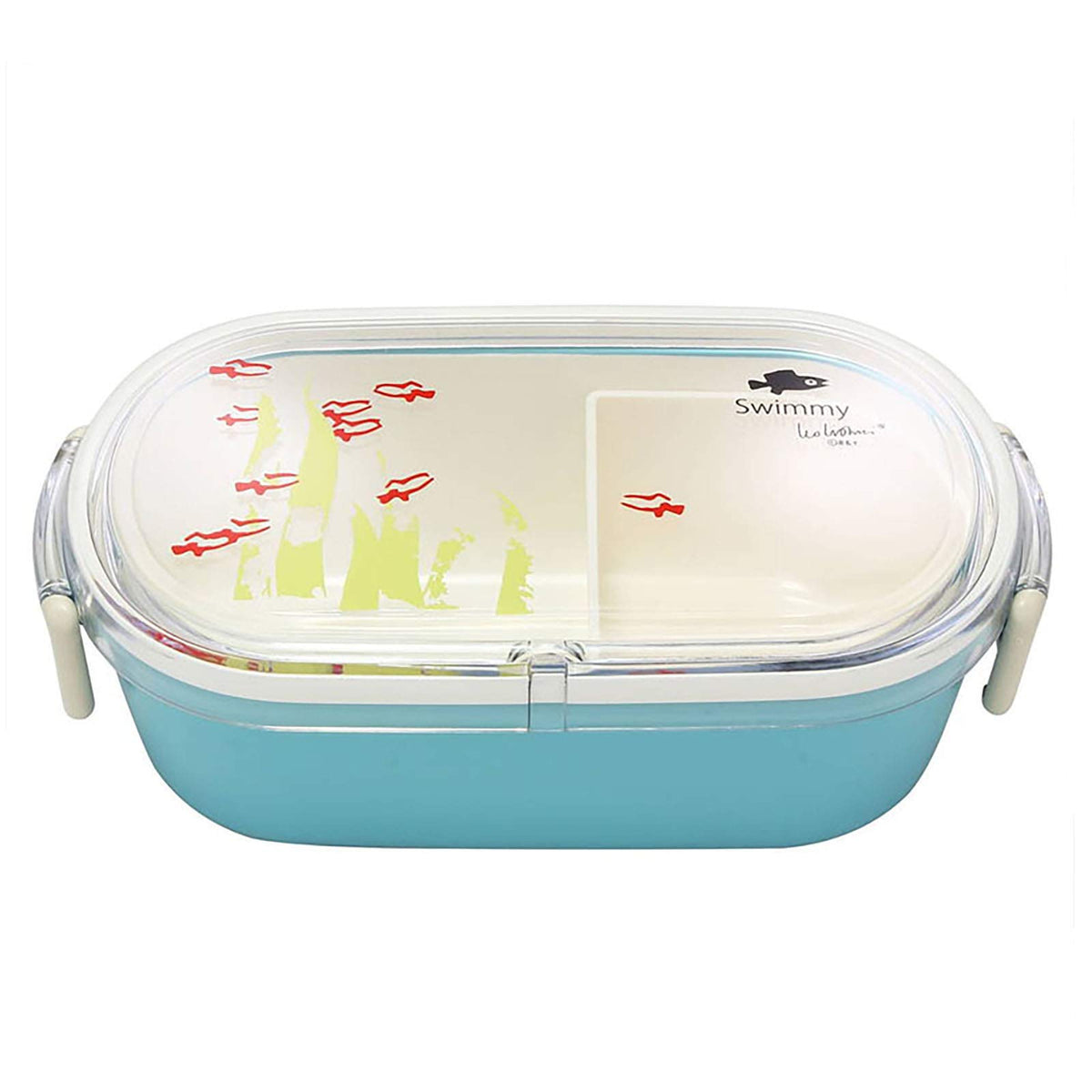Aito 278453 Leo Lionni Swimming Lunch Box, Approx. 7.5 x 3.9 inches (19 x 10 cm), Made in Japan