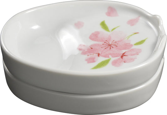 東洋セラミックス Arita Ware ID-42-2-1 Healthy Low Salt Plate, Set of 2, Satosakura