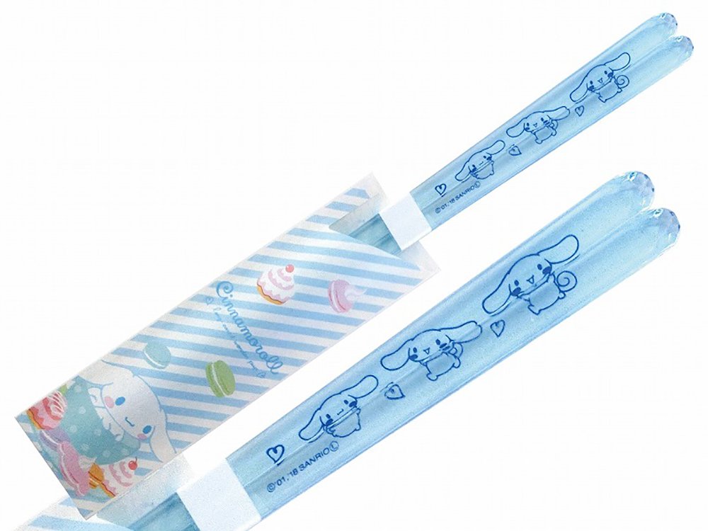 Kaneshotouki Cinnamoroll Heart Clear Chopsticks, Light Blue, Methacrylic Resin, Dishwasher Safe, Boilable