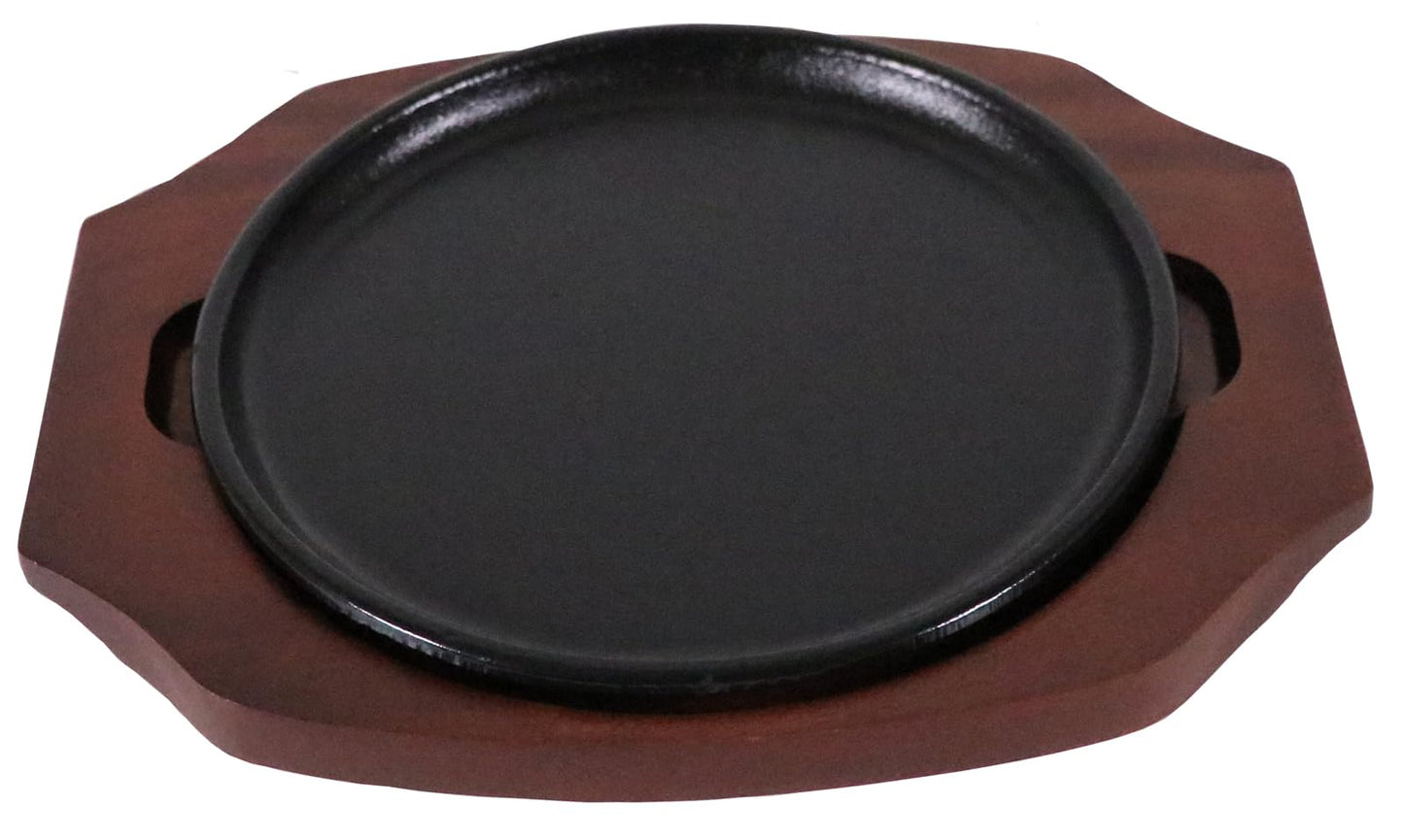 Kanda Steak Dish, Black, Diameter 8.3 x Height 0.6 inches (21 x 1.5 cm)