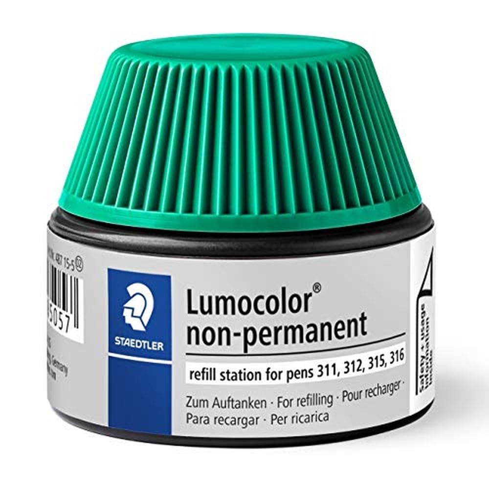 Staedtler Lumocolor Non-Permanent Refill Station 487-15-5 for Non-Permanent Universal Pens - Green