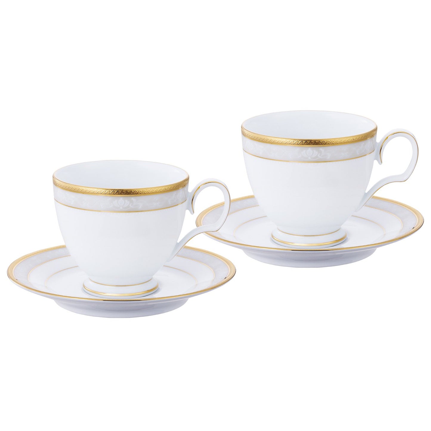 Noritake P91988/4335 Cup & Saucer (Pair) (COFFEE & TEA COFFEE) 250cc Hampshire Gold 2 Guests Fine Porcelain