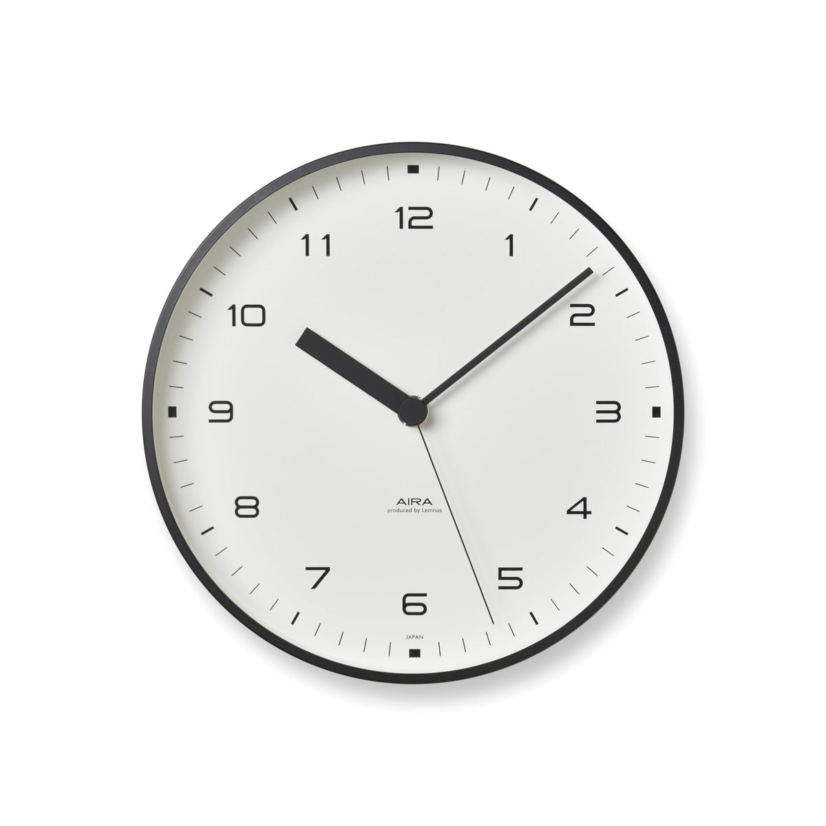 Remnos LC18-03 WH Lemnos AIRA AERA Analog Aluminum White Wall Clock