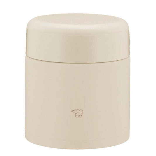ZOJIRUSHI Zojirushi Mahobin Stainless Steel Thermal Soup Jar, Lunch Jar, Seamless 10.1 fl oz (300 ml), Beige, Integrated Lid and Seal, Easy to Clean, 3 Pieces Only Wash SW-KA30-CM