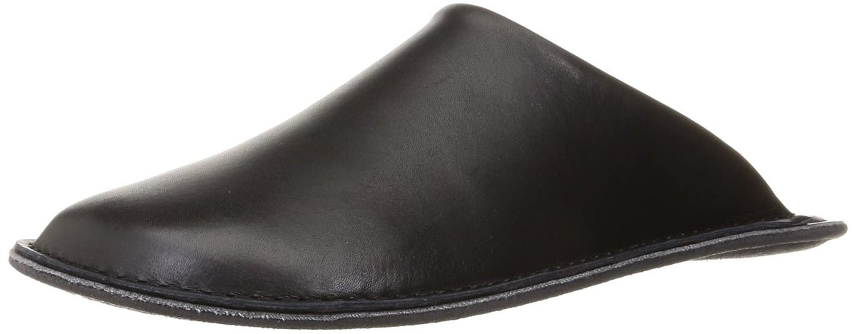 南海通商 Men's Leather Slippers, BK, 26.0～27.0㎝