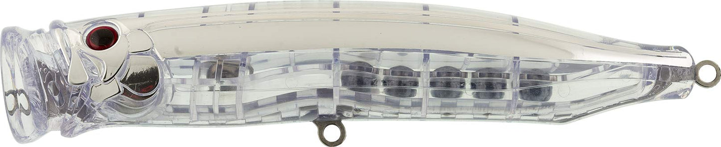 Tacklehouse Popper Contact Feed Popper 3.9 inches (100 mm) 0.8 oz (22 g) NR Clear #NR5 CFP100 Lure
