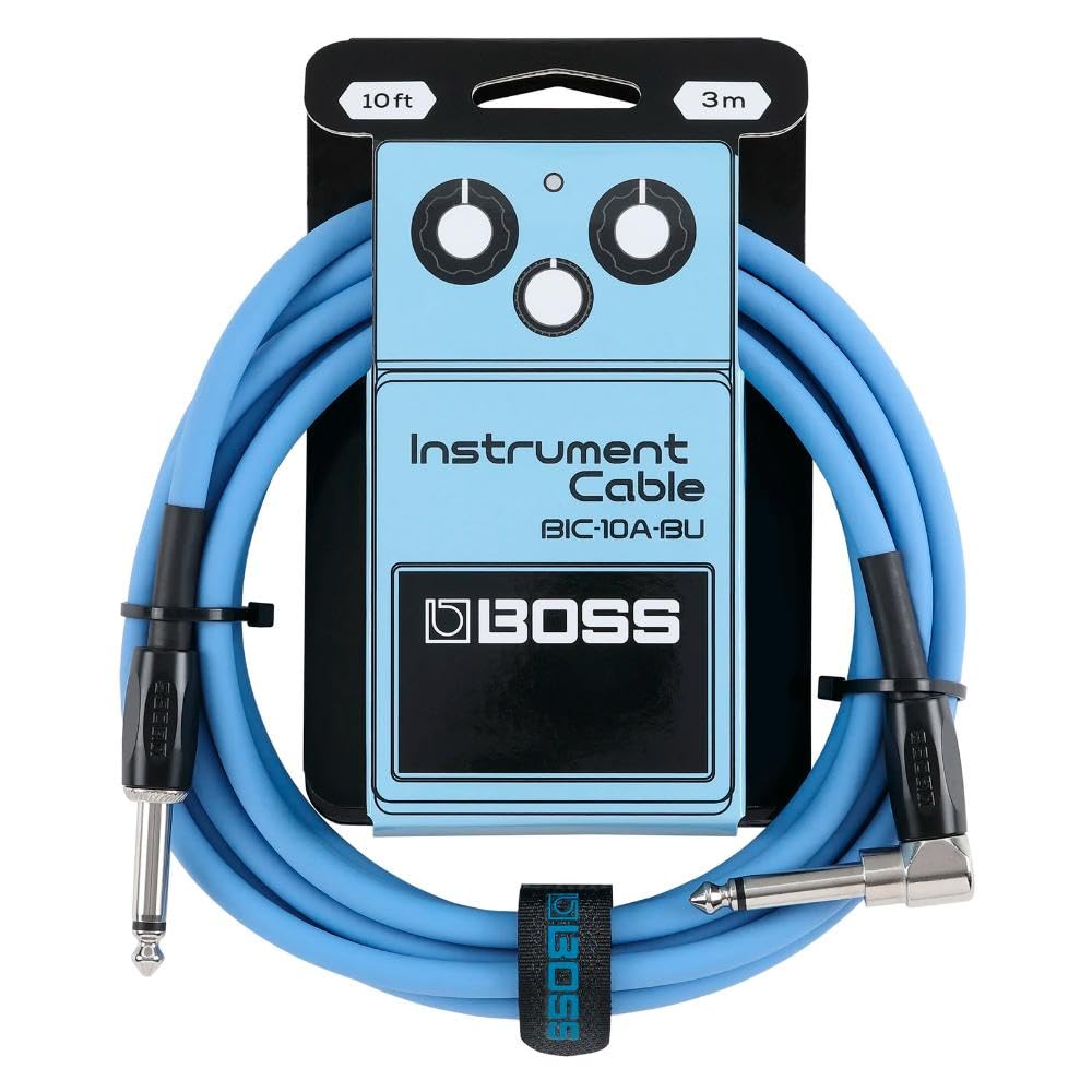 BOSS BOSS Guitar Cable BIC-10A-BU Ideal for Connecting Guitar/Bass to Effectors/Amplifiers BU Blue