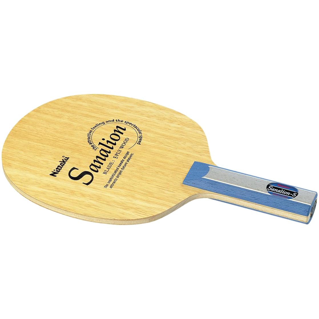 Nittaku NE-6776 Sanarion S Table Tennis Racket for Attacks, 5 Sheets of Plywood, Straight