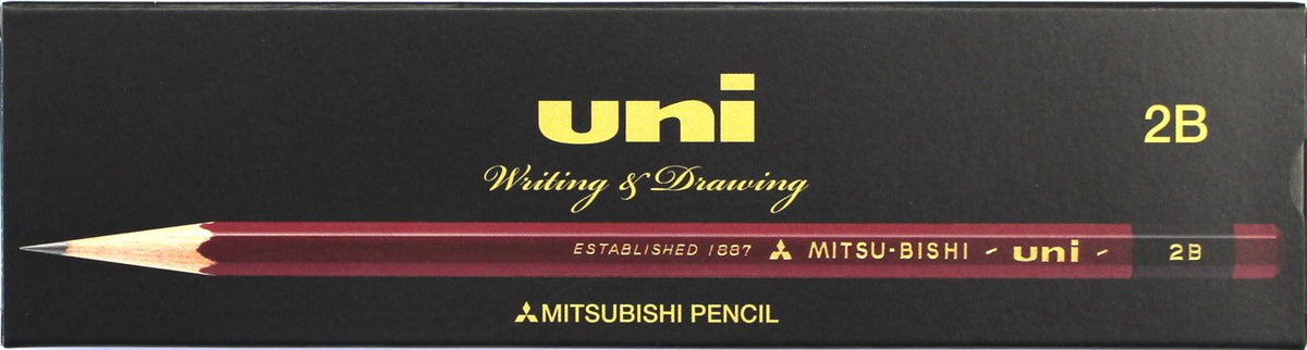 三菱鉛筆 MITSUBISHI PENCIL UNIK 2B 1 DOZEN PAPER BOX UK2B