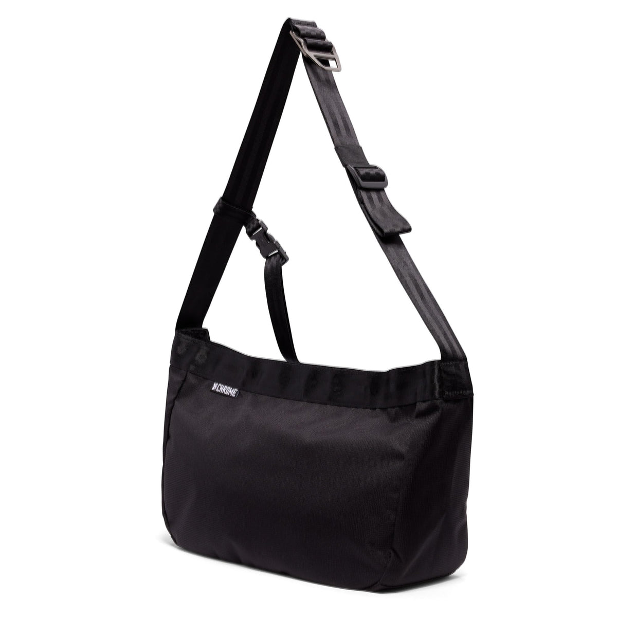 Chrome Industries Ruckas Messenger Bag, Crossbody Backpack for Men and Women, Detachable Stabilizer Strap, Made from Recycled Materials, 9 L, Black