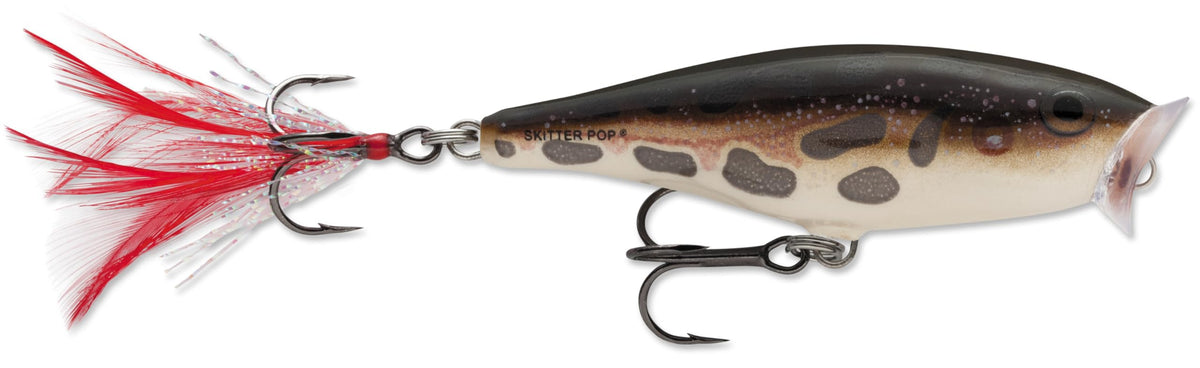 Rapala Skitter Pop Topwater Popper, Surface Hard Bait, Bass Fishing Lure, Splash and Pop Action, 2-3/4", Frog