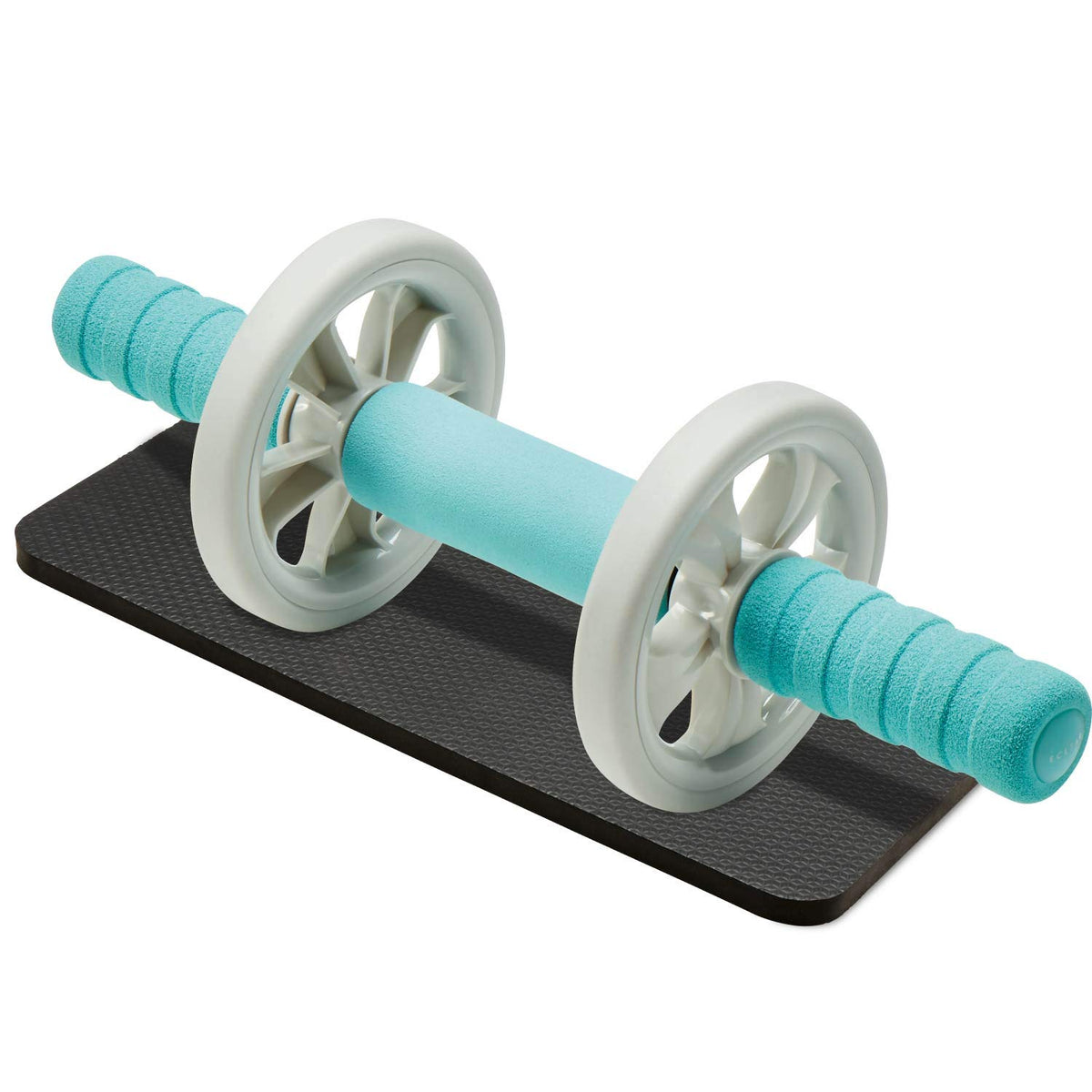 ELECOM "ECLEAR Sports Beginner Ab Roller with Knee Mattress/Abdominal Wheel/Six Pack/Home Gym/Noise-Less/Light Blue HCF-ARWBUL