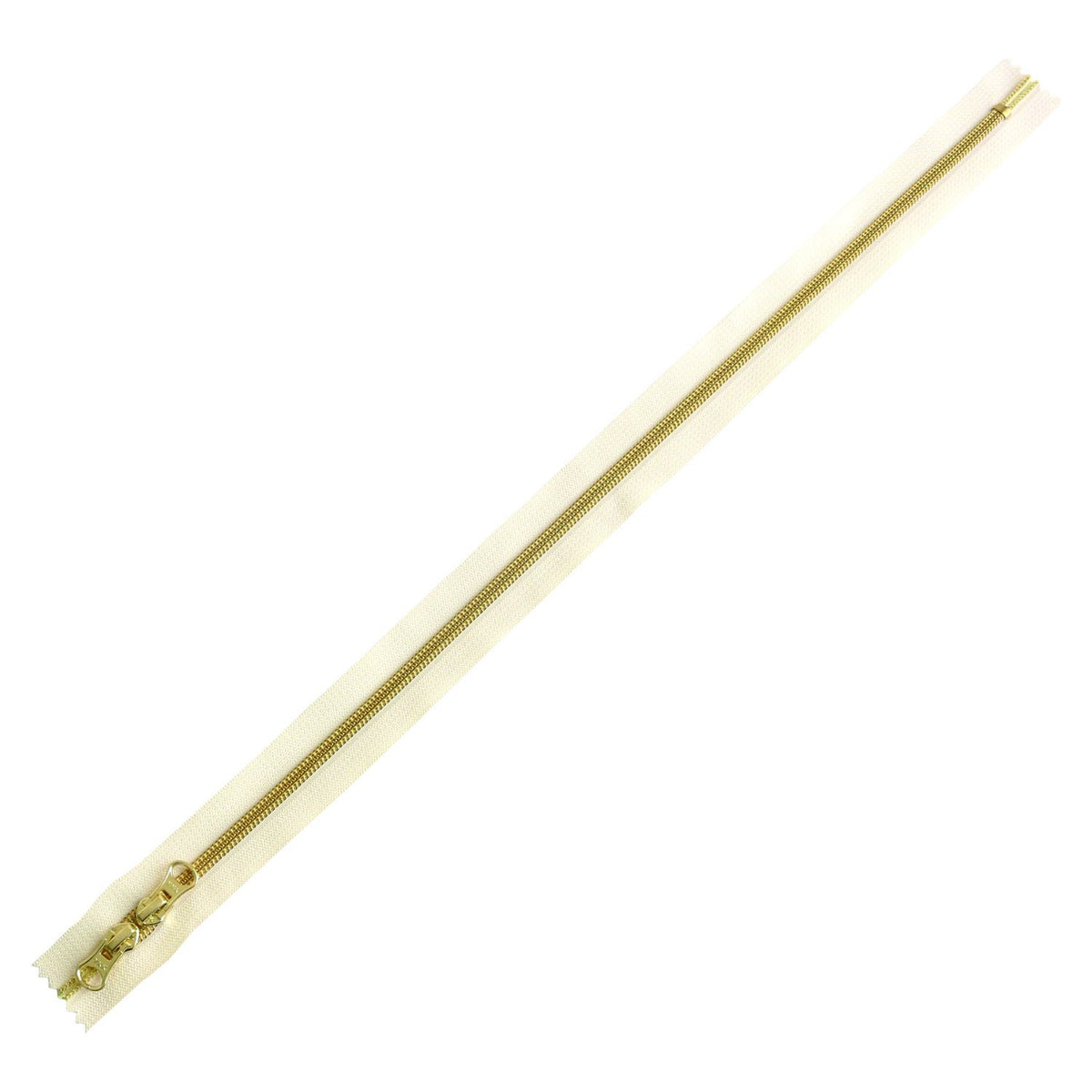 Y.K.K Metallic Double Opening Zipper, Generated x Gold, 19.7 inches (50 cm), 1 Piece, 2.0 inches (5CM50-3G