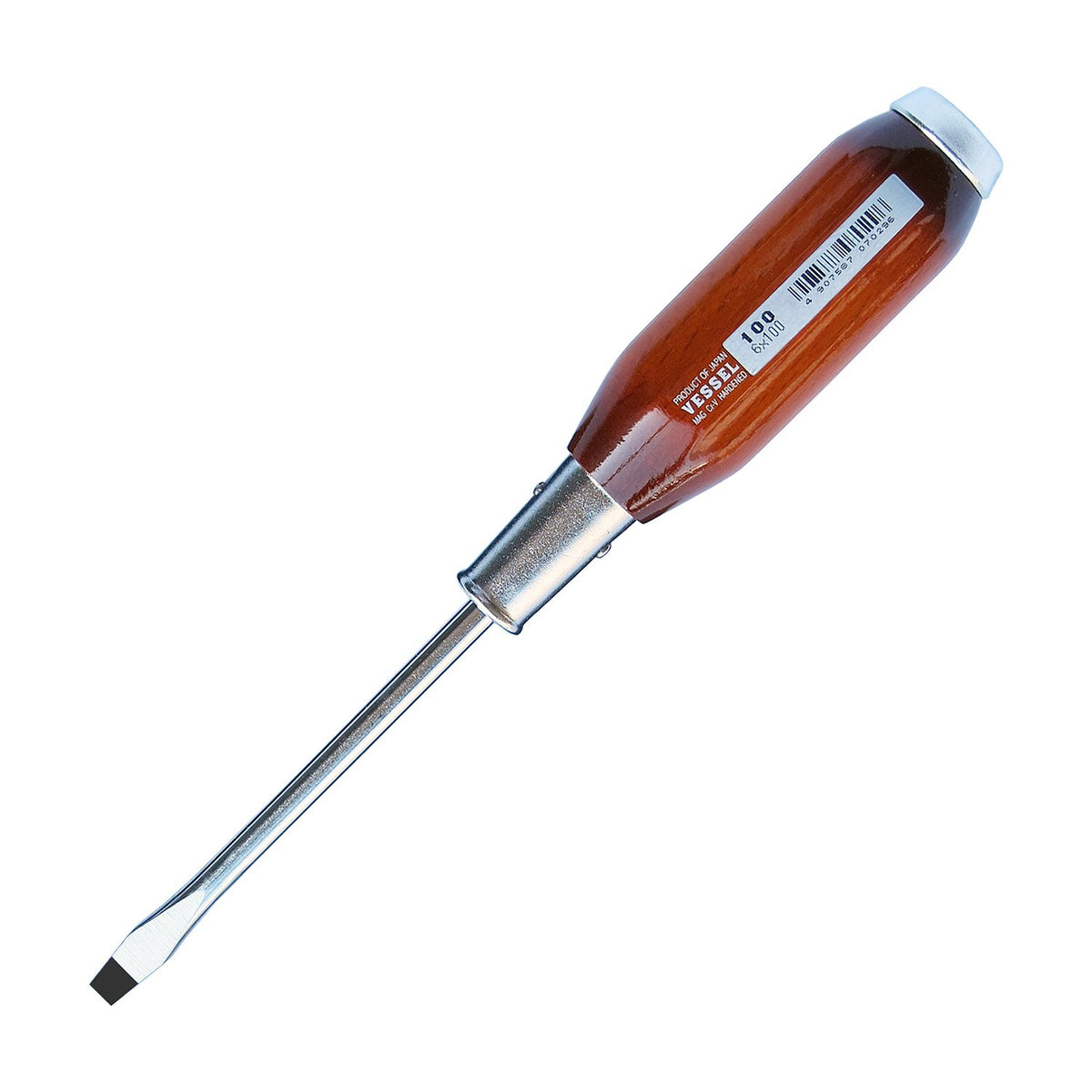 VESSEL Strong Through-Through Screwdriver Wooden Handle -6 x 100 100