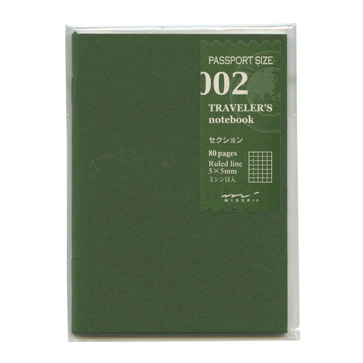 Midori Traveler's Notebook (Refill 002) Graph Passport Size