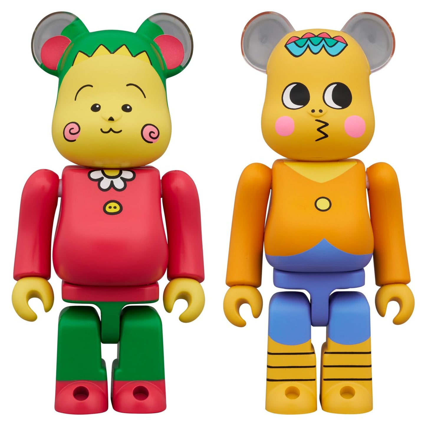 Medicom Toy BE@RBRICK Bearbrick Kojikoji & Jiro 2 PCS Set, Total Height: Approx. 2.8 inches (70 mm), Non-scale, Painted Finished Figure