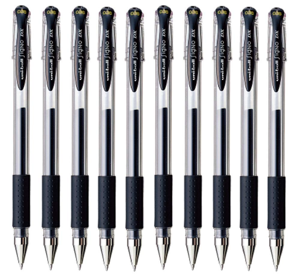 Uni-ball Signo Dx Um-151 Gel Ink Pen - 0.38 Mm - 10 Pcs - Black - Uni Mitsubishi Pencil