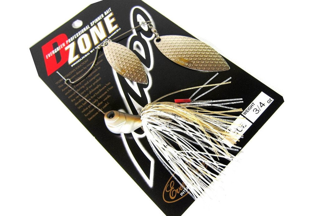Evergreen #05 Spinnerbait, D-Zone Double Willow Leaf, 3/4 oz Smelt
