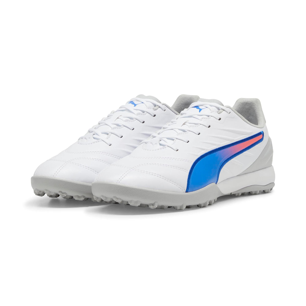 PUMA(プーマ) Unisex's Soccer Cleats Training Shoes, 24 Fall/Winter Colors Puma White/Blue Masing/Flat Light Gray (02), 28.0 cm