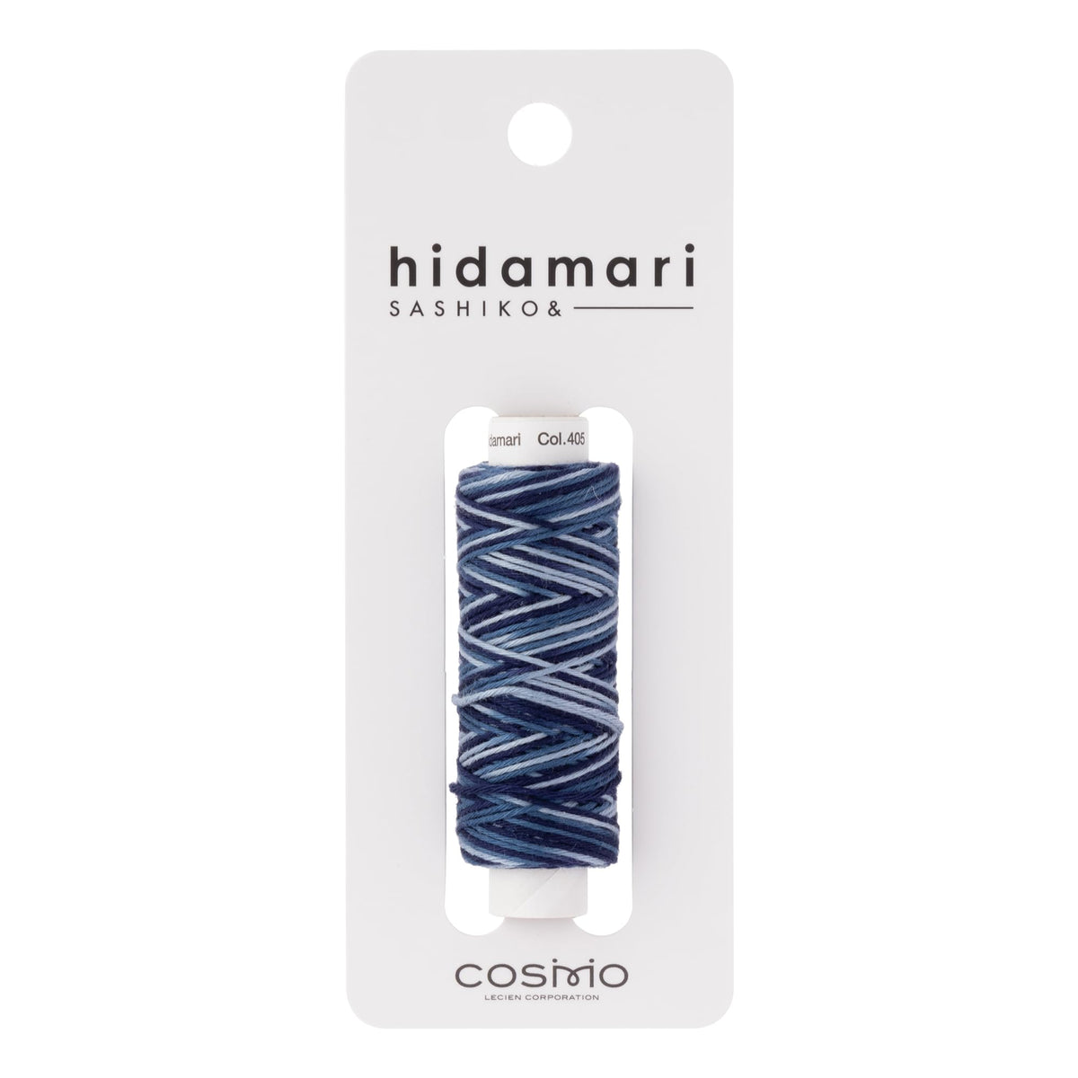 LECIEN 122302 Cosmo Hidamari Sashimi Yarn, Approx. 98.4 ft (30 m), Gradient Col.405, Aquarium, 100% Cotton