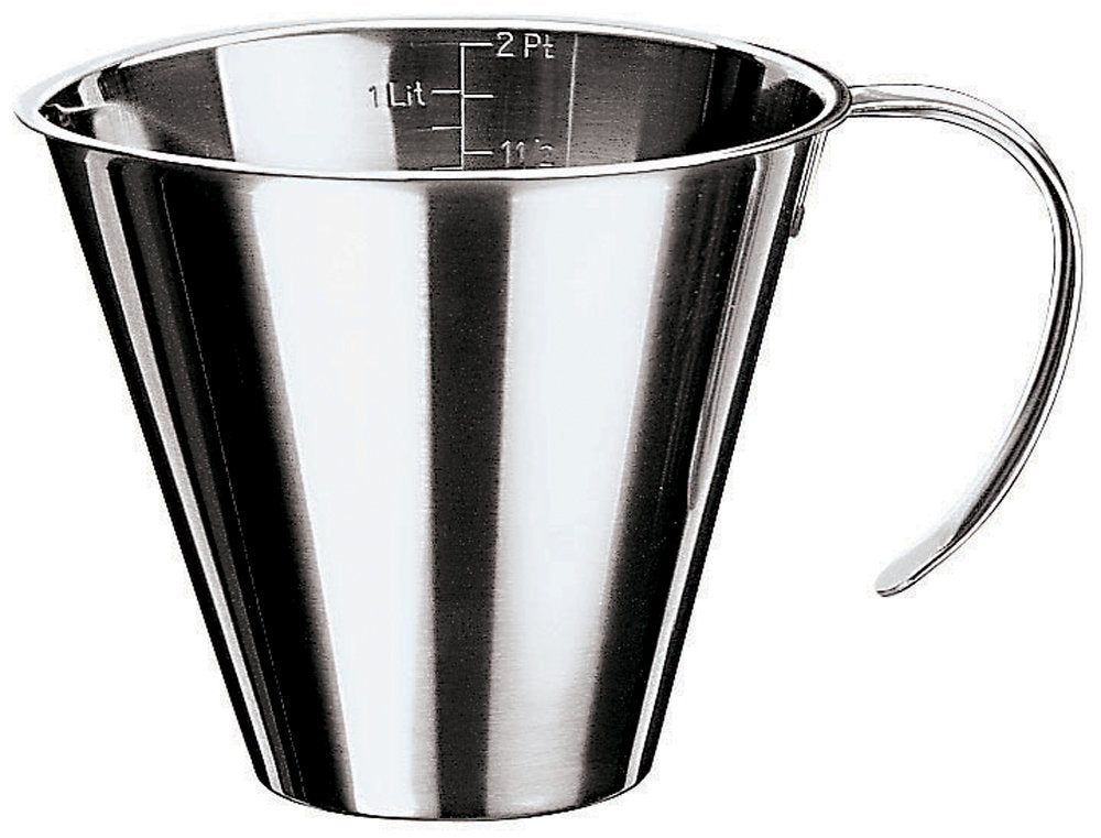 Paderno World Cuisine 6-5/8-Inch Diameter Stackable Stainless Steel Measuring Jug