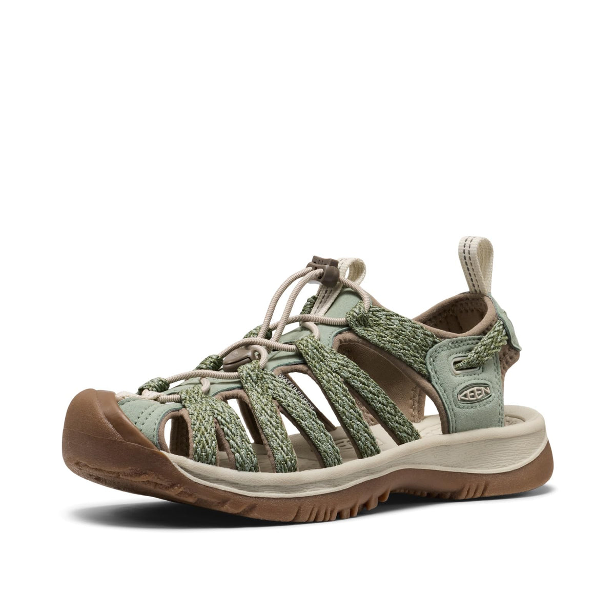 KEEN Women's Whisper Closed Toe Sport Sandals, Lily Pad, 8