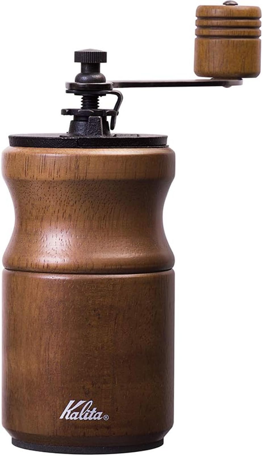 Kalita Kalita Coffee Grinder Wooden, High Granular Stable Aluminum Grinder KH-10BR ac, Brown, Adjustable Coarseness, Hand Grinding Coffee Mill, Manual Grinder, Present, Gift, Gift #42234