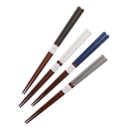 Tableware East COCOE Natural Wood Chopsticks Dishwasher Safe Made in Japan (Set of 4 Colors)