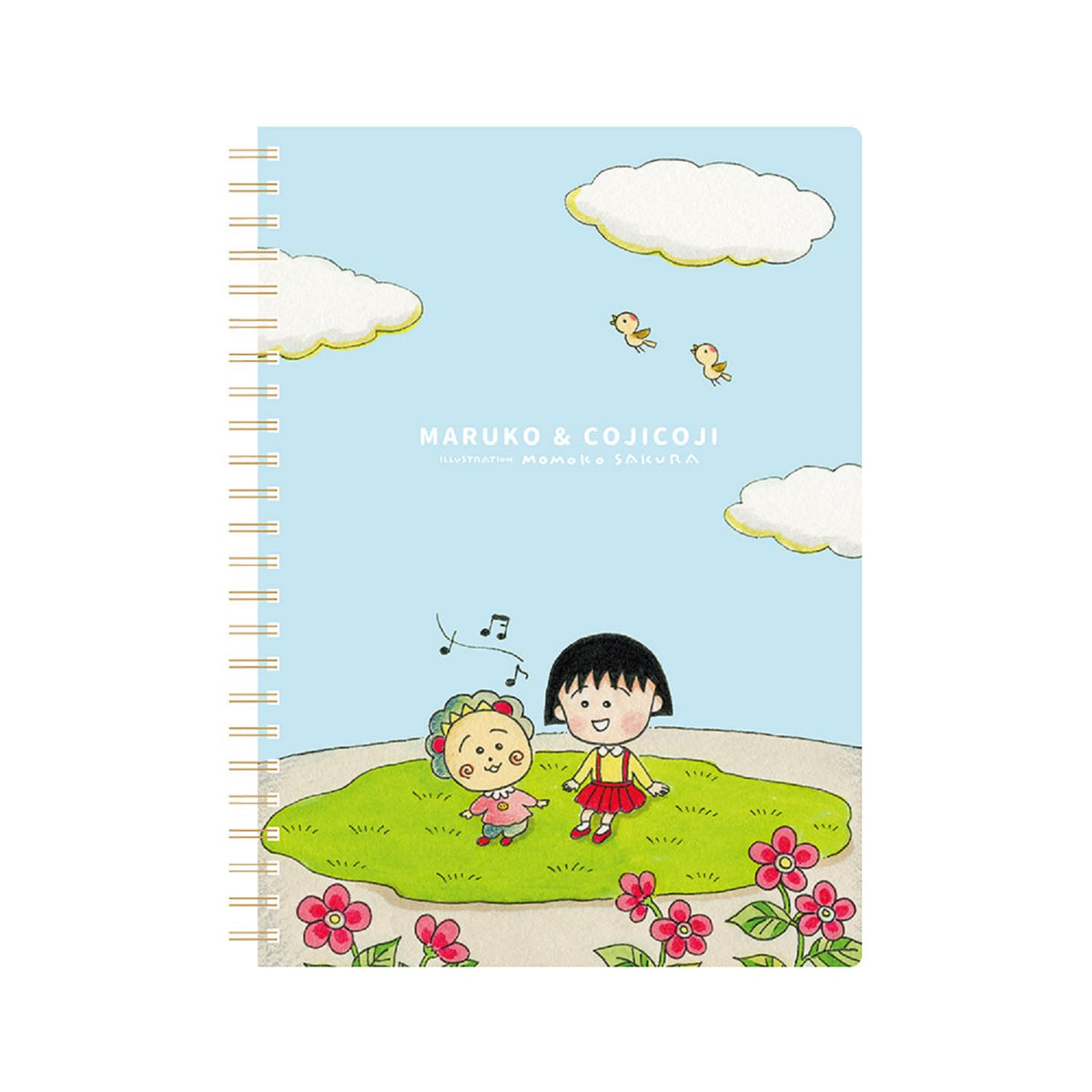 イーホントモ(eHONTOMO) Ehomomo IP465452 Notebook A5 Ring Notebook, Maru Koji Blue Sky