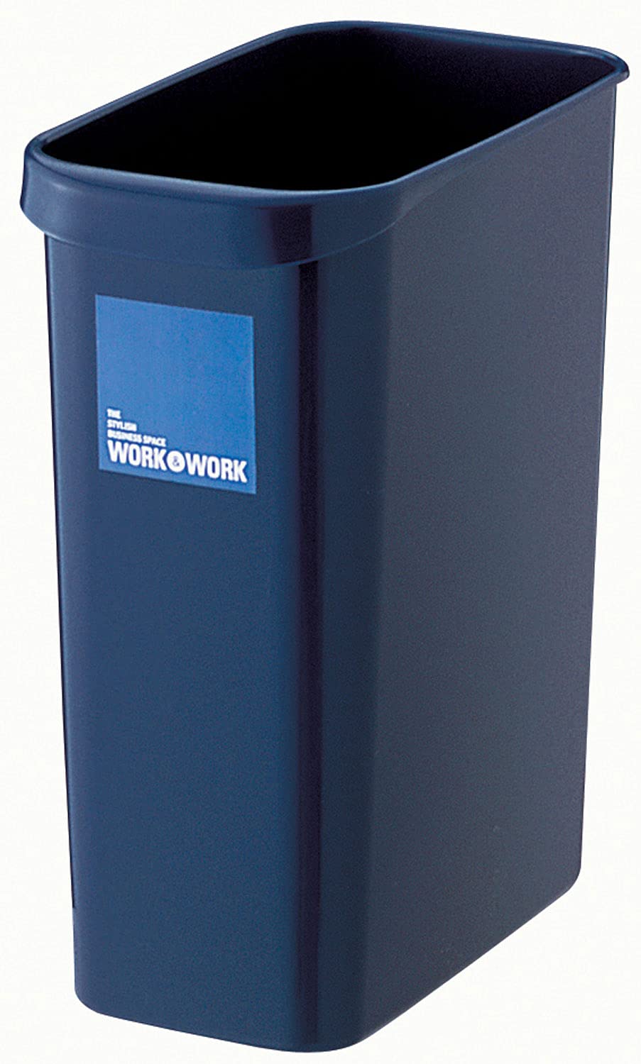 Risu W&W Trash Can, Wastebasket, 4.9 gal (18 L), Square, Dark Blue, 4.8 gal (18 L), Made in Japan,
