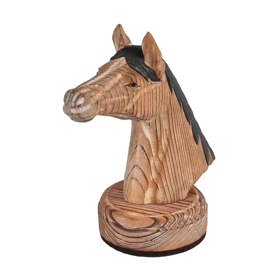 Dulton Y-0740HO Wooden Object, Horse Animal Motif, Height 6.7 inches (170 mm), Width 3.5 inches (90 mm), Depth 5.5 inches (140 mm)