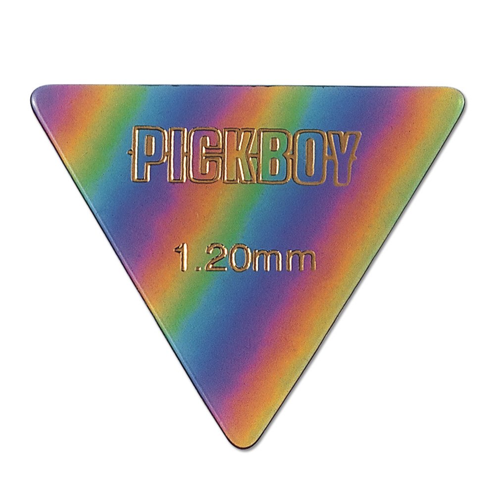 Pickboy Bass Pick, Triangle, rainbow, Cellulose, 1.20mm, 10 picks