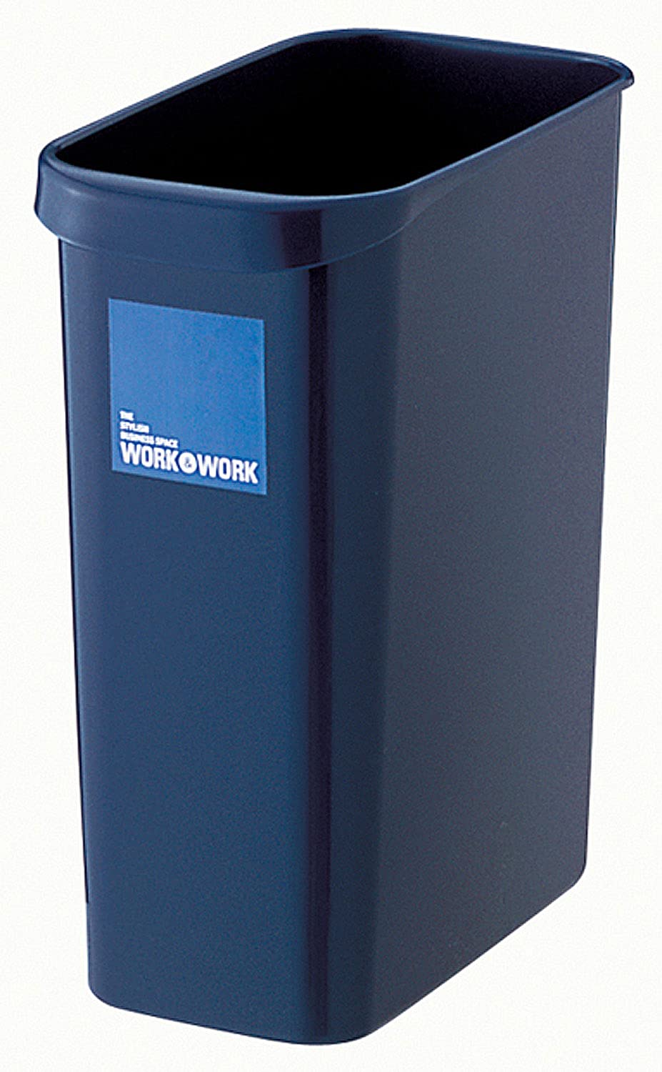 Risu W&W Trash Can, Waste Holder, 2.8 gal (8 L), Square, Dark Blue, 2.8 gal (8 L), Made in Japan, Green