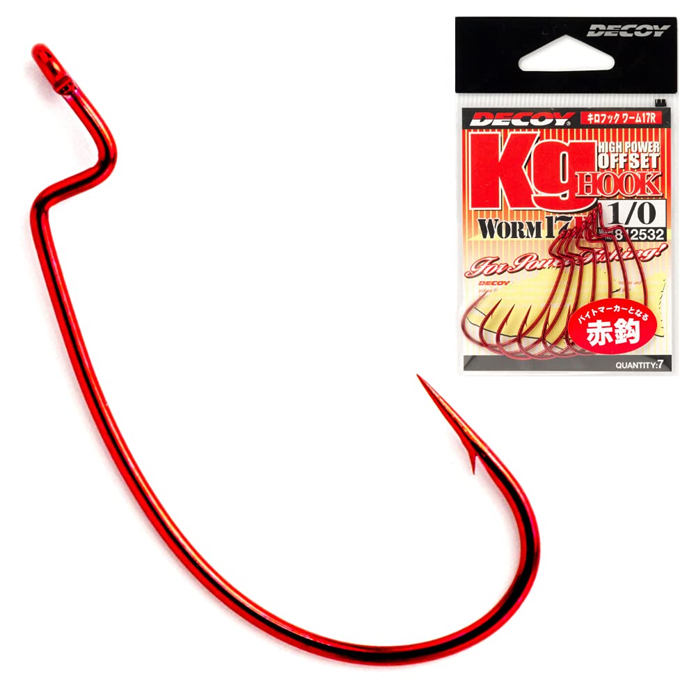 KATSUICHI DECOY worm 17R kilometers hook Red 3/0