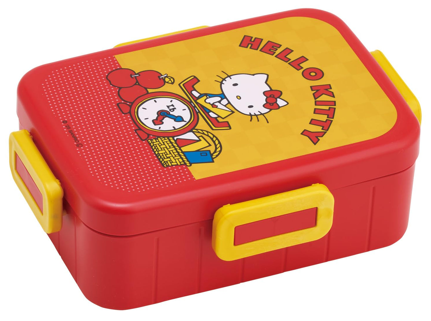Skater YZFL7-A Adult Bento Box, 4-Point Lock, Lunch Box, 1-Tier, 22.0 fl oz (650 ml), Dishwasher Safe, Microwave Safe, Sanrio Hello Kitty Retro 25