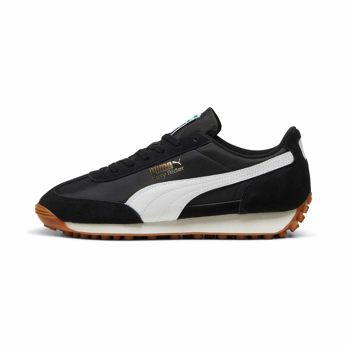 PUMA Men's Easy Rider Vintage Trainers, Black/White, 7.5 US