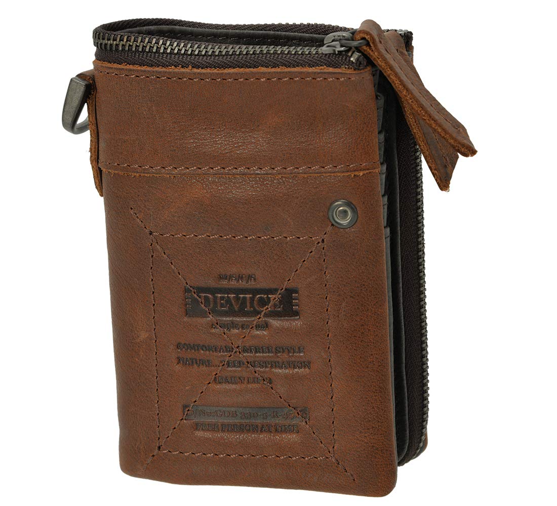 Device DPL60058 Wallet, Bi-Fold, Genuine Leather, Brown