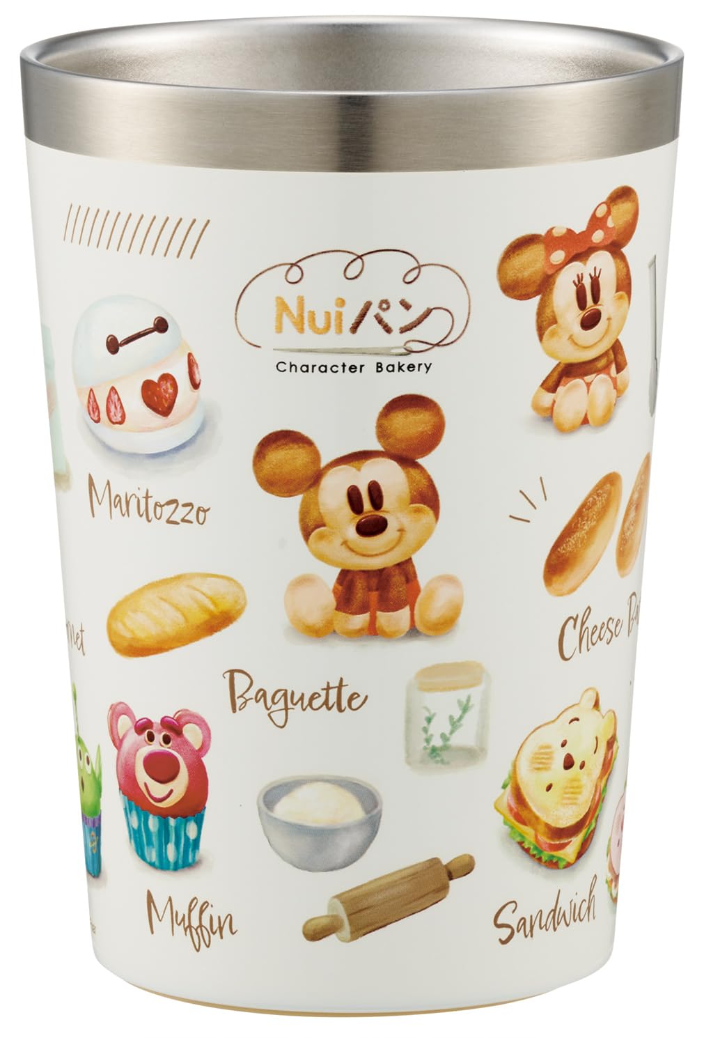 Skater STCV2-A Convenience Store Coffee Stainless Steel Tumbler, Medium Size, 13.5 fl oz (400 ml), Heat Retention, Cold Retention, Disney Nui Pan