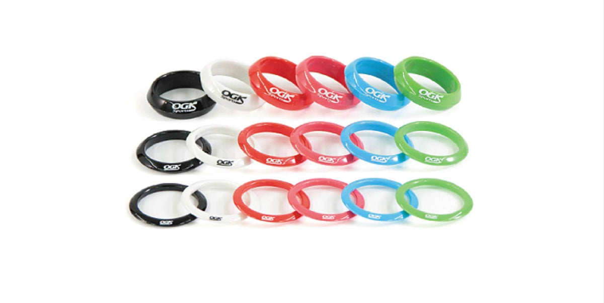 Ogiken Column Spacer, S Thickness: 0.2 inch (5 mm), Applicable Pipe Diameter: 1.0 inch (25.4 mm), Blue for Bicycles