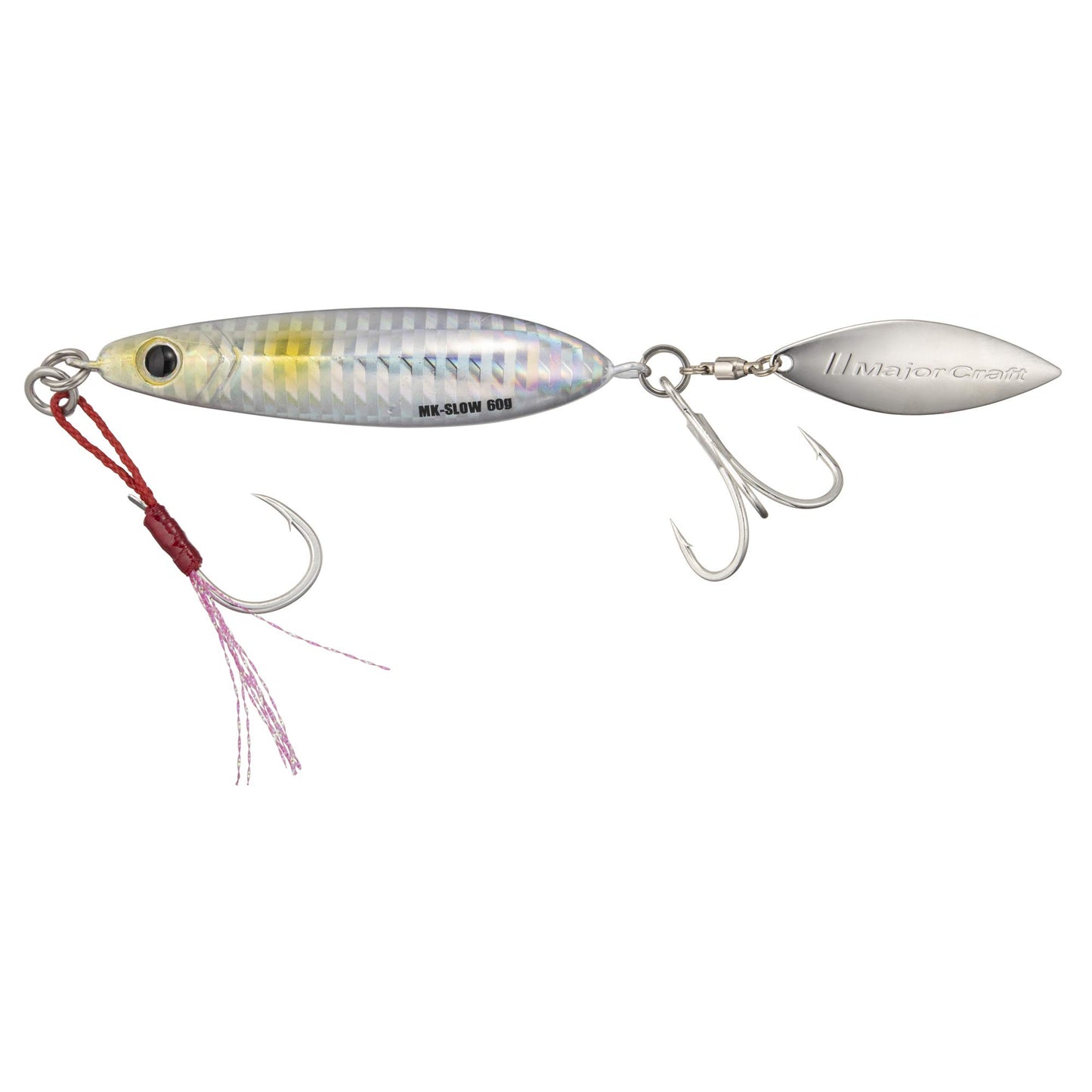 Major Craft Maki Jig Slow, Metal Jig, 2.1 oz (60 g), Silver #8 Lure